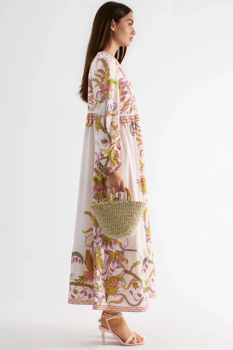 Gürteltop Maxi-Kleid mit V-Ausschnitt - Image 6