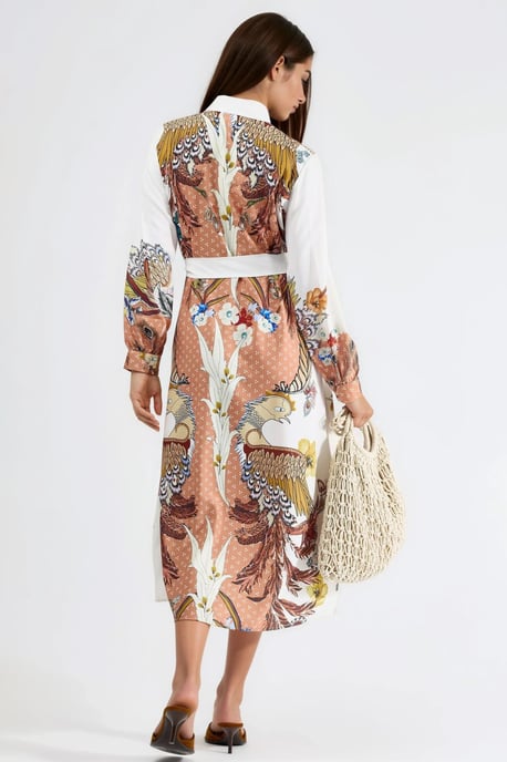 Blumen-Maxi-Kleid mit Knopfverschluss - Image 3