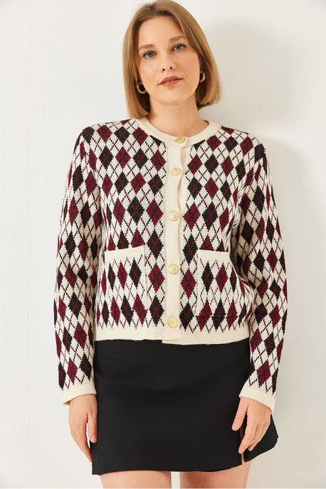 Jacquard-Strickjacke mit Taschen - Image 3