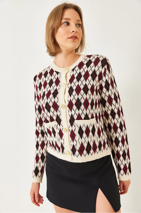 Jacquard-Strickjacke mit Taschen - Image 4