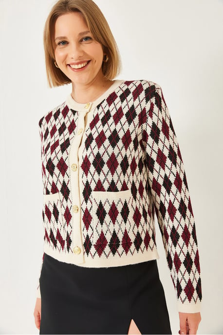 Jacquard-Strickjacke mit Taschen - Image 5