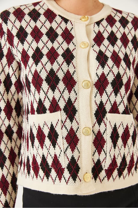 Jacquard-Strickjacke mit Taschen - Image 6