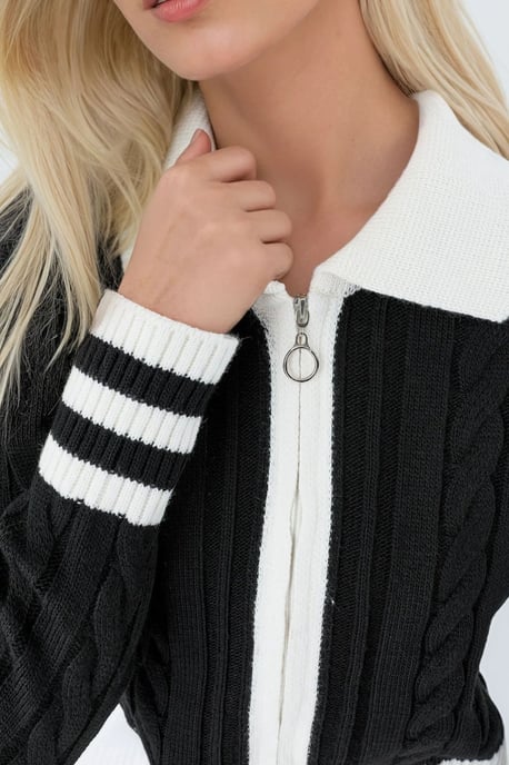 Polo-Neck Zip-Kardigan - Image 5