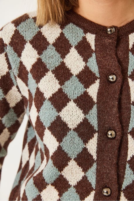 Gerippter Crop-Cardigan mit Knopfverschluss - Image 3