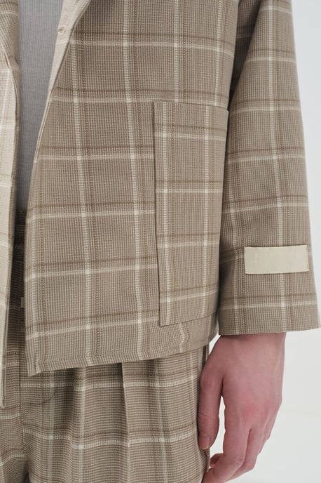 Polyviscose kariertes Jacket mit Taschen - Image 4
