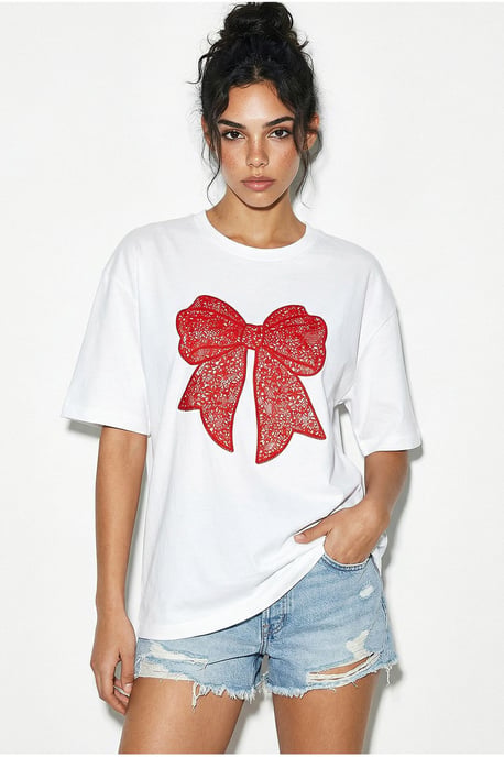 Übergrößen Bedrucktes Baumwoll-T-Shirt - Image 1