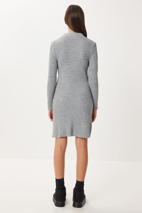 Geripptes A-Linien Strick-Minikleid - Image 5