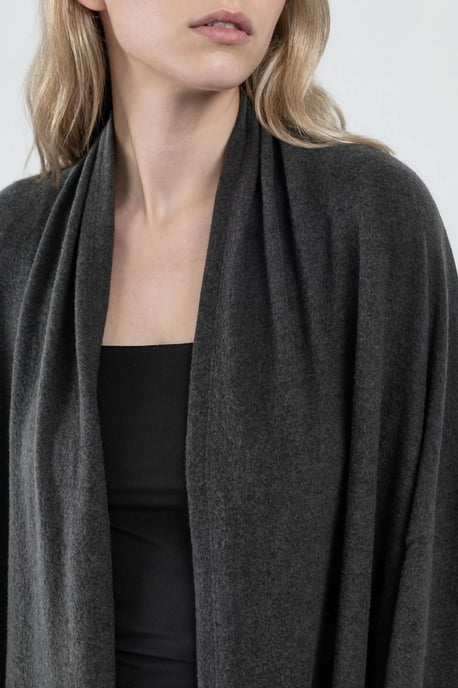 Lässiger Langarm-Cardigan mit offenem Vorderteil und Schalkragen - Image 6