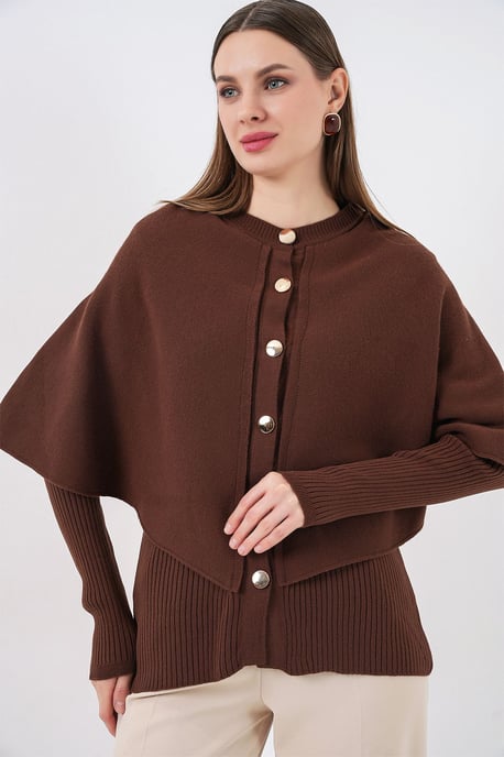 Rippstrick Texturiertes Langarm Button-Up Cardigan - Image 1