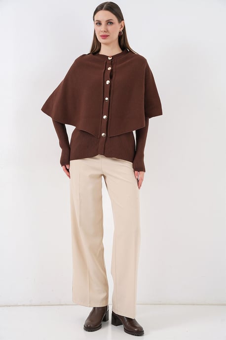 Rippstrick Texturiertes Langarm Button-Up Cardigan - Image 2