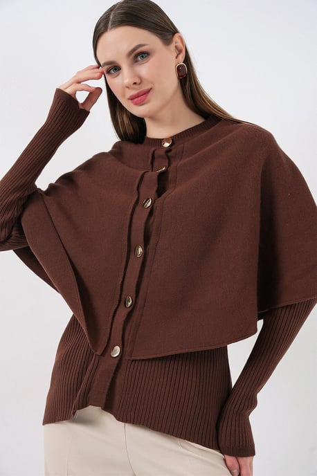 Rippstrick Texturiertes Langarm Button-Up Cardigan - Image 3