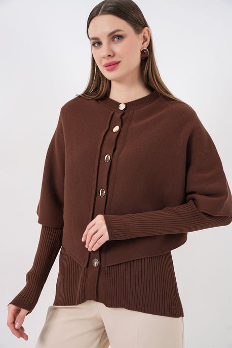 Rippstrick Texturiertes Langarm Button-Up Cardigan - Image 4