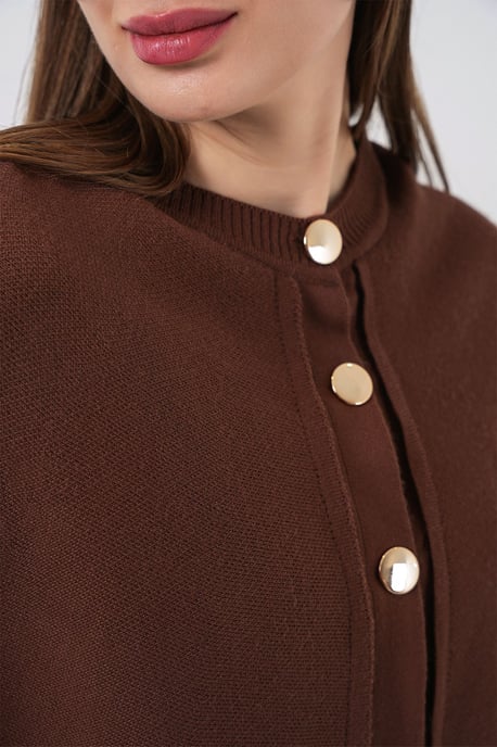 Rippstrick Texturiertes Langarm Button-Up Cardigan - Image 6