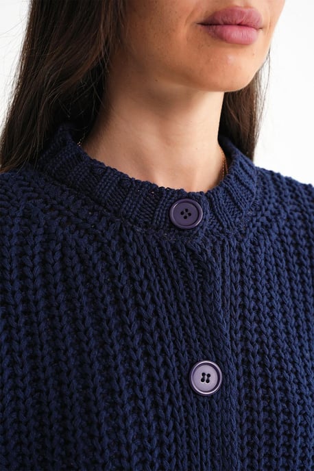 Strukturierter Rippstrick-Cardigan mit Knöpfen - Image 6