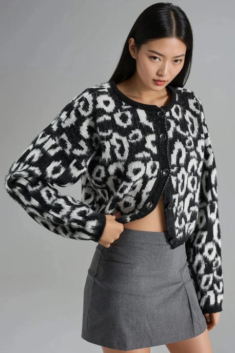 Leopardenmuster Button-Up Cardigan - Image 2