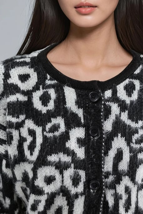 Leopardenmuster Button-Up Cardigan - Image 5