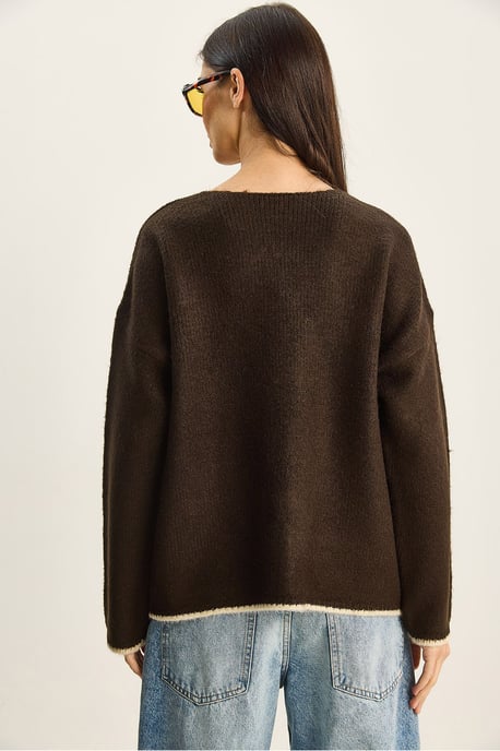 Oversized Strickcardigan mit Bindegurt - Image 6