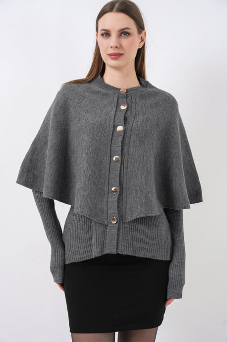 Rippstrukturierter Langarm-Button-Up-Cardigan - Image 5