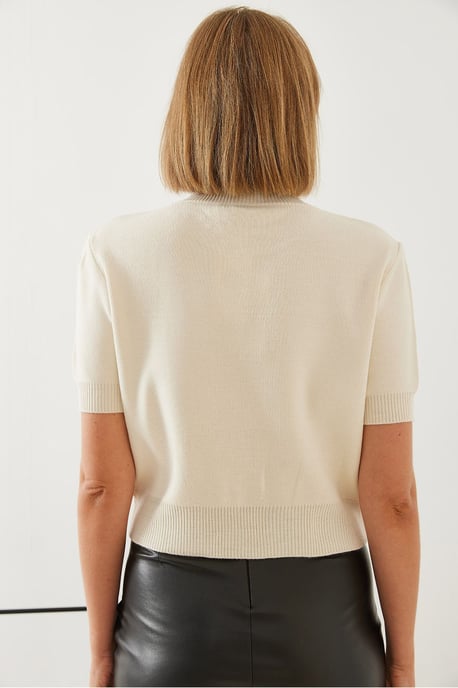 Crop-Cardigan mit Zubehördetail - Image 4