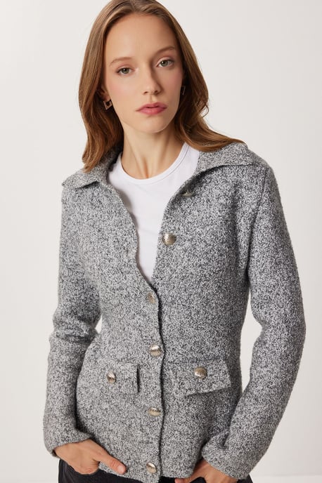 Strukturierter Cardigan mit Knopfdetails - Image 2