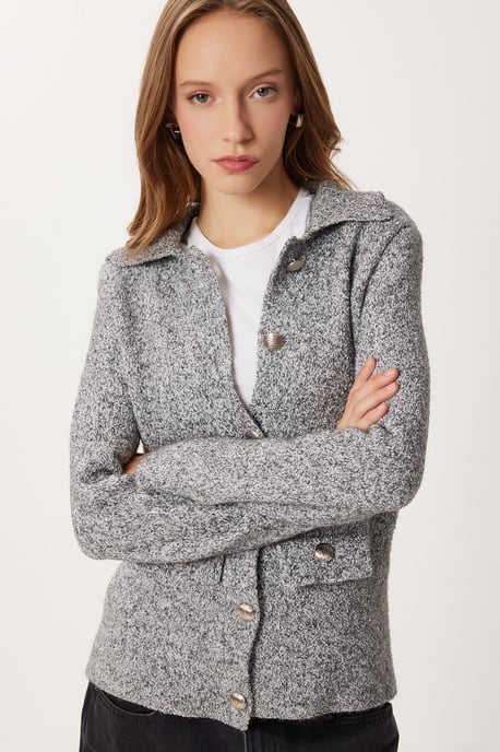 Strukturierter Cardigan mit Knopfdetails - Image 3