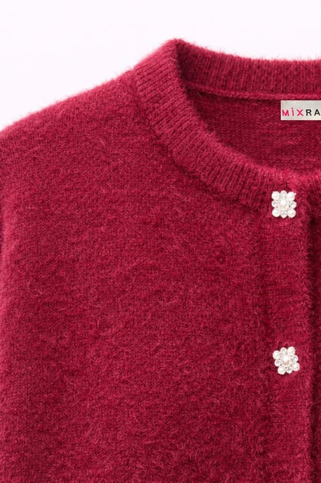 Übergroßer Jacquard-Button-Cardigan - Image 2