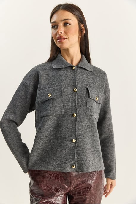 Polo-Kragen Cardigan - Image 1