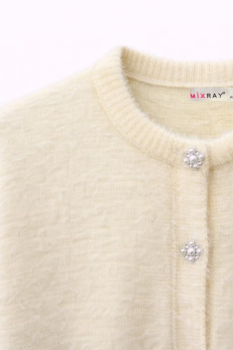 Übergroßer Jacquard-Button-Cardigan - Image 2