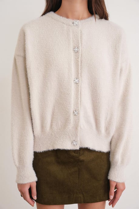 Übergroßer Jacquard-Knopf-Cardigan - Image 5