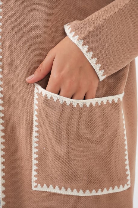 Langer Strickcardigan mit Stichdetails - Image 6