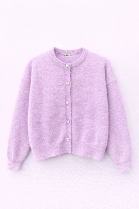 Übergroßer Jacquard-Button-Cardigan - Image 1