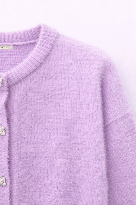 Übergroßer Jacquard-Button-Cardigan - Image 2