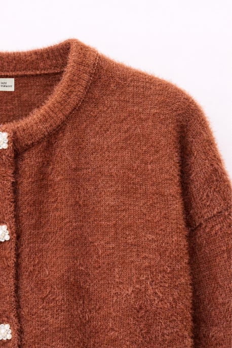 Übergroßer Jacquard-Button-Cardigan - Image 2