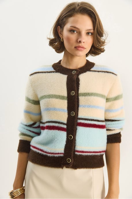 Geknöpfter Rundhals-Cardigan - Image 1