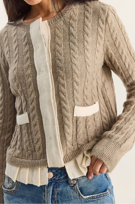 Haar-Muster Strick-Cardigan - Image 6