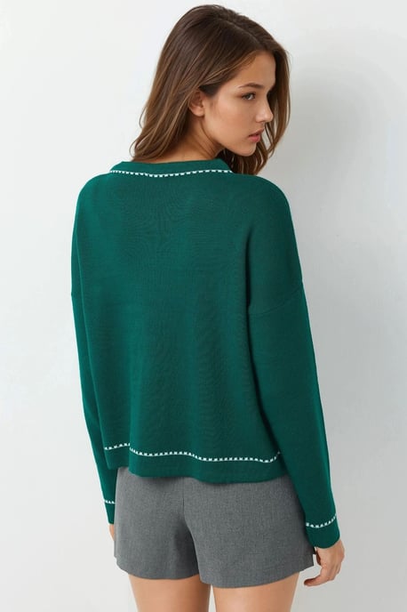 Rippstrick-Cardigan mit Knopfverschluss - Image 3