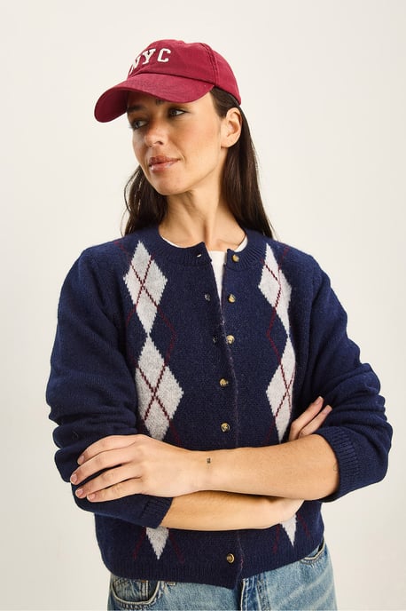 Argyle-Muster-Cardigan mit Knopfverschluss - Image 2