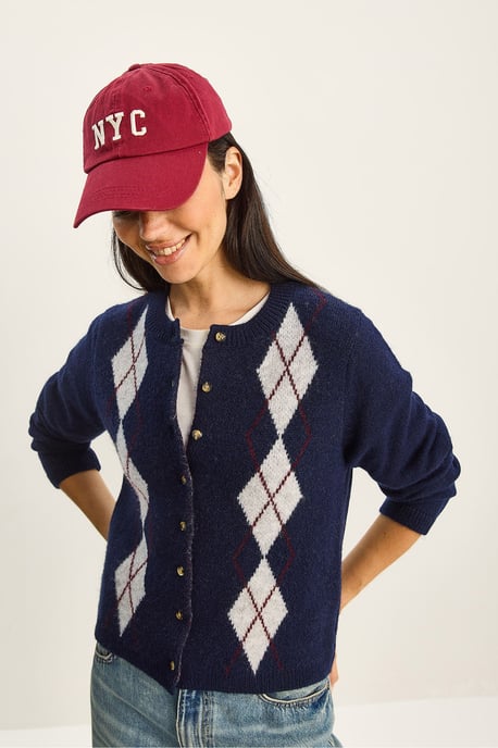 Argyle-Muster-Cardigan mit Knopfverschluss - Image 3