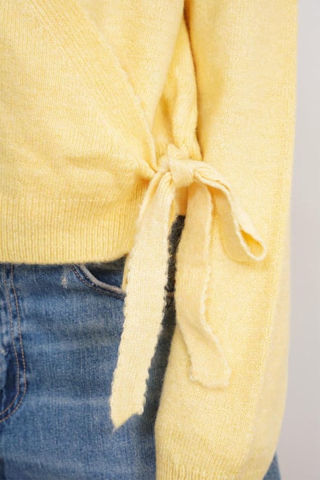 Rippstrick V-Ausschnitt Cardigan mit Bindeband - Image 6