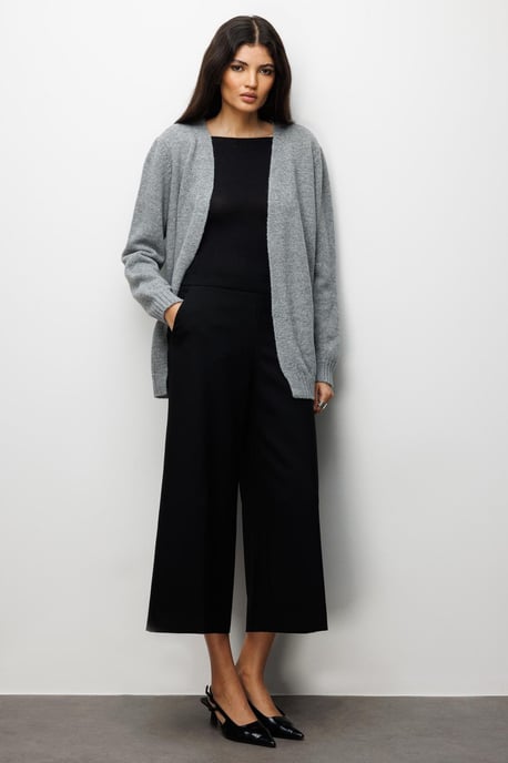 Mixray Oversized Rippstrick-Cardigan - Grau - Image 2