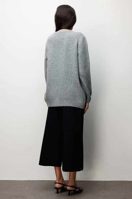 Mixray Oversized Rippstrick-Cardigan - Grau - Image 5