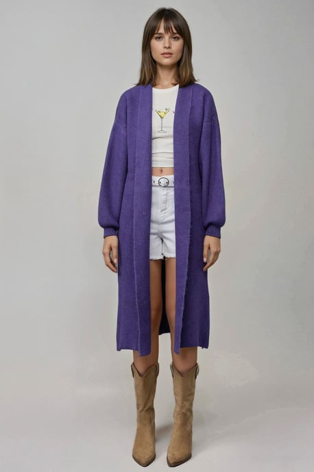 Langer Strickwaren-Cardigan - Image 5