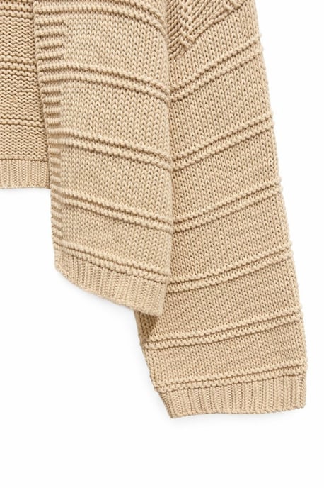 V-Ausschnitt Rippstrick-Cardigan - Image 3