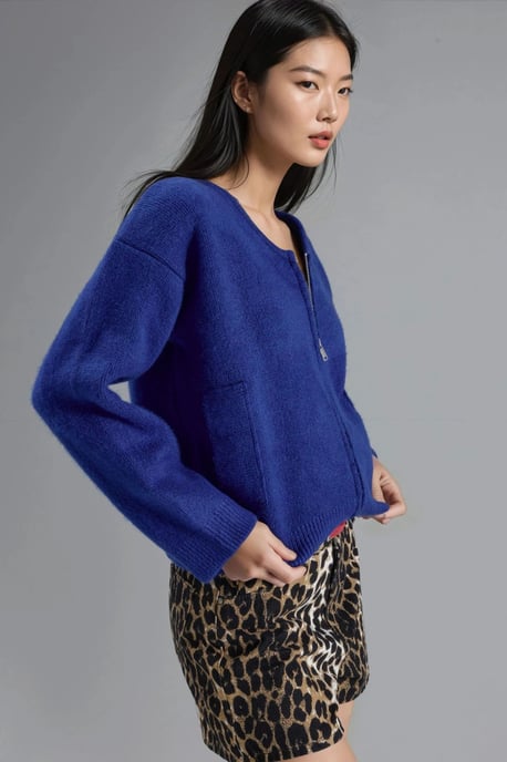 Reißverschluss-Strickcardigan mit Taschen - Image 2