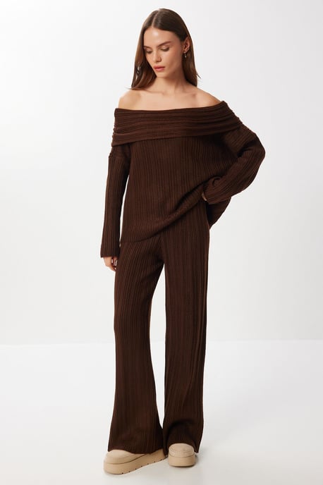 Off-Shoulder Rippstrick-Set aus zwei Teilen - Image 2