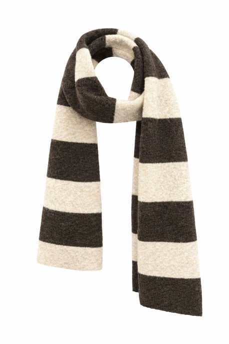 Gestreifter V-Ausschnitt Knopf-Front Strickcardigan - Image 3