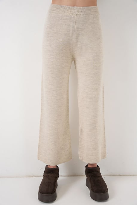 Taschen, detaillierter V-Ausschnitt Cardigan und weit geschnittene Hose Set - Image 2