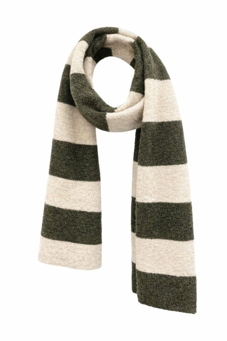 Gestreifter V-Ausschnitt Knopf-Front Strickcardigan - Image 3