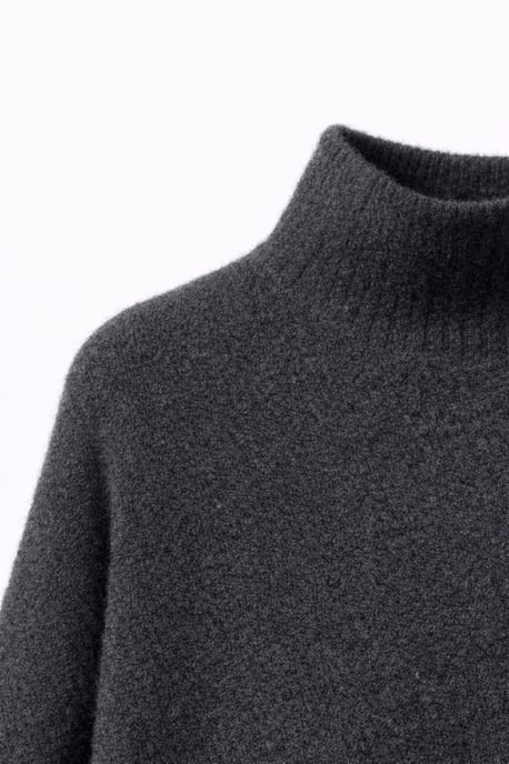Übergroßer gerippter Rollkragenpullover - Image 2