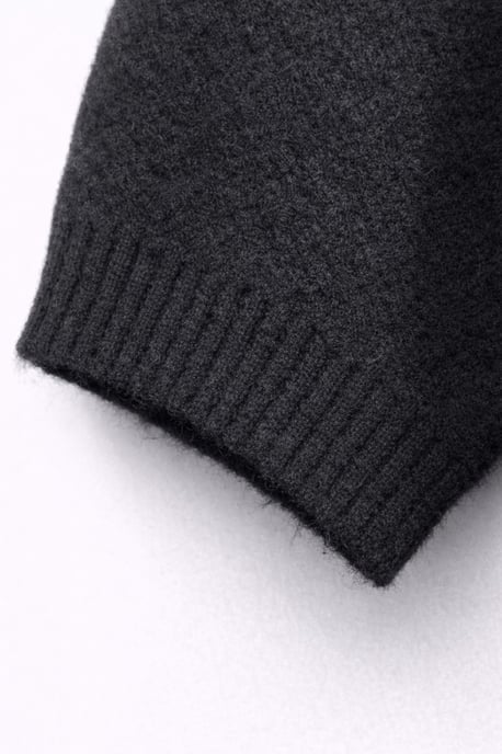 Übergroßer gerippter Rollkragenpullover - Image 3